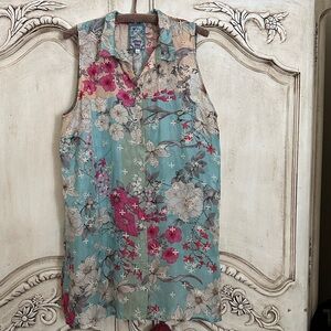 Johnny Was Multicolor Floral Blouse